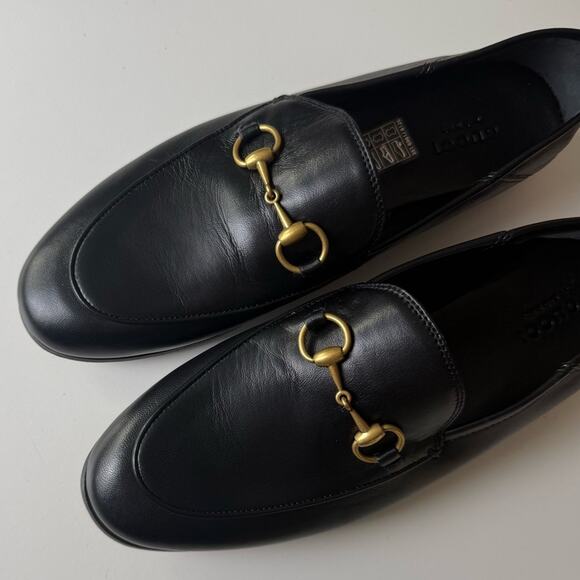 Gucci Brixton Leather Horsebit Loafers Black EU 37 - Picture 4 of 12